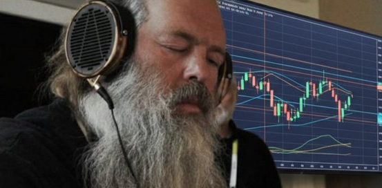Rick Rubin vibing while charts move in the background